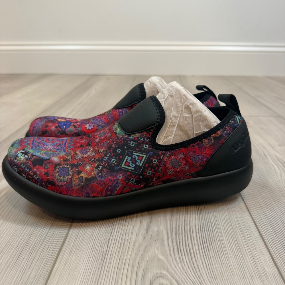 NEW Alegria Eden Beauty Blur Slip On Shoes Multi Color Boho Sneakers 10.5 11 41